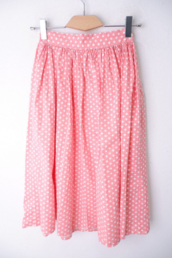 Юбка корраловая в горох 42 размер