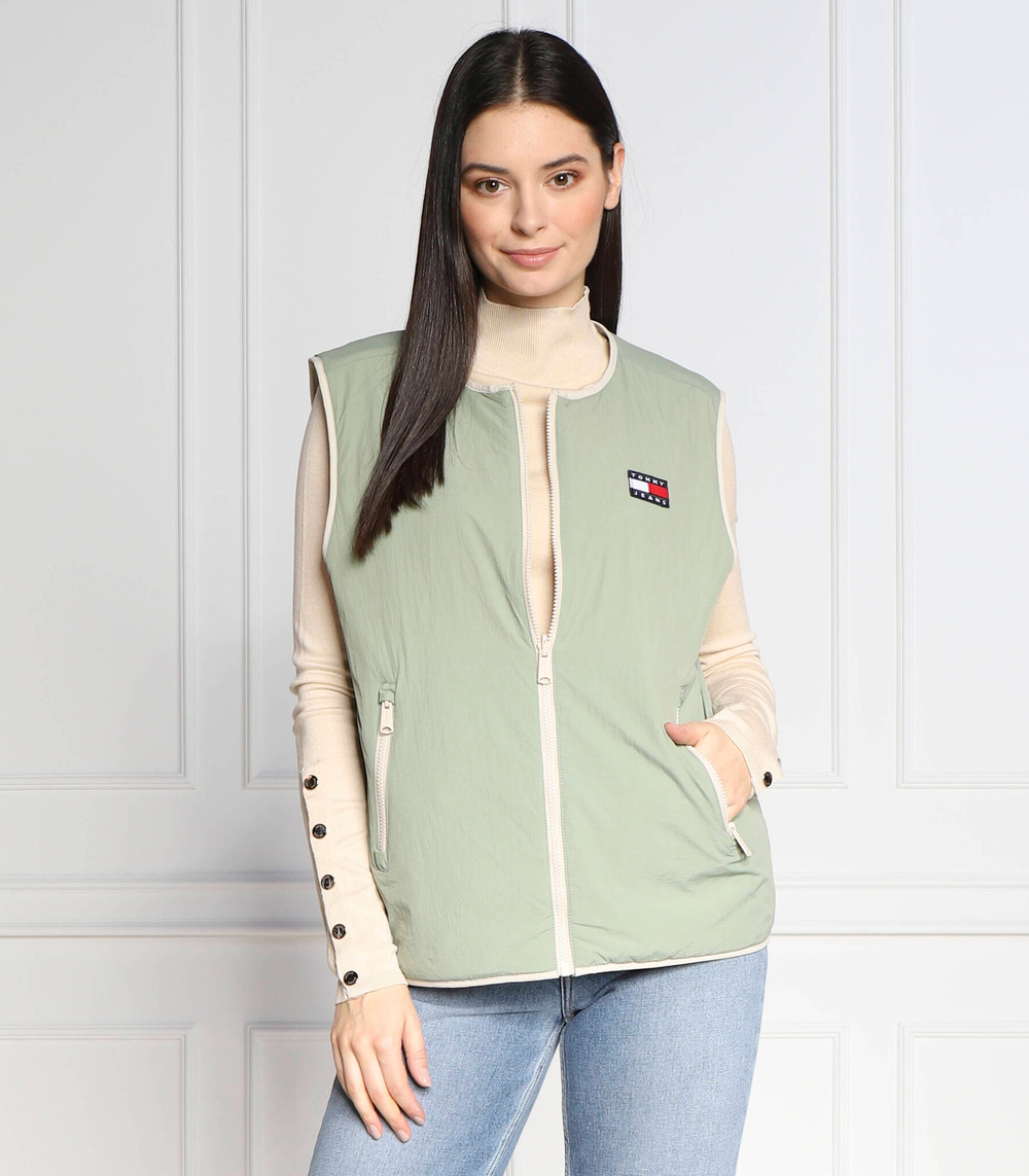двусторонняя безрукавка Tommy Jeans - бежевый(DW0DW14934)