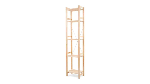 Стеллаж 5 полок - аналог IKEA/IVAR/ИВАР/УДОРА/ ИКЕА,  49x210x30см, под беленый дуб
