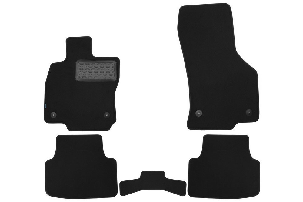 Коврики в салон для SKODA Octavia 2013-2017, 2017-2020, седан, 5 шт.(текстиль) KVR03451622110KH