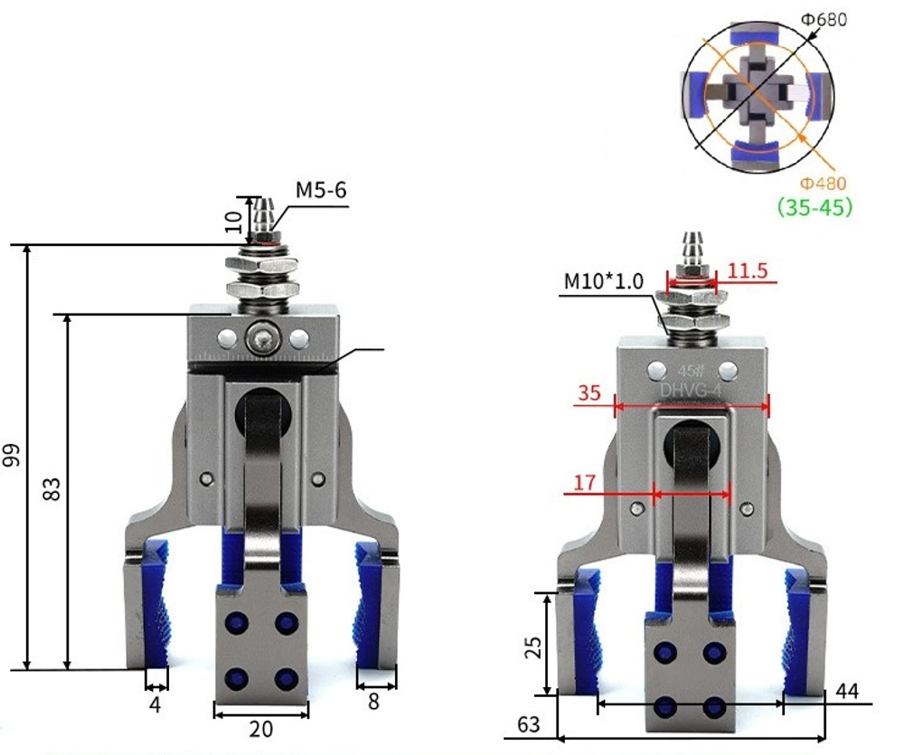Jx4-dhvg-45 (with magnetic wiring and rubber pad)