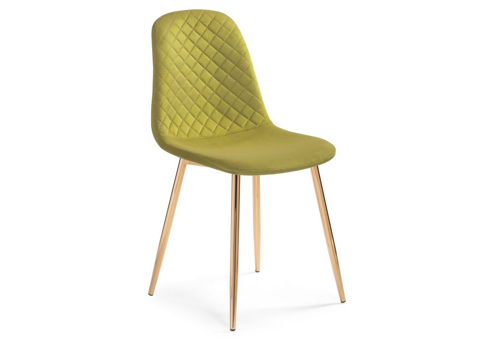 Стул на металлокаркасе Dabl khaki / gold