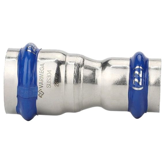 Муфта VARMEGA двухраструбная Inox Press переходная 18x15