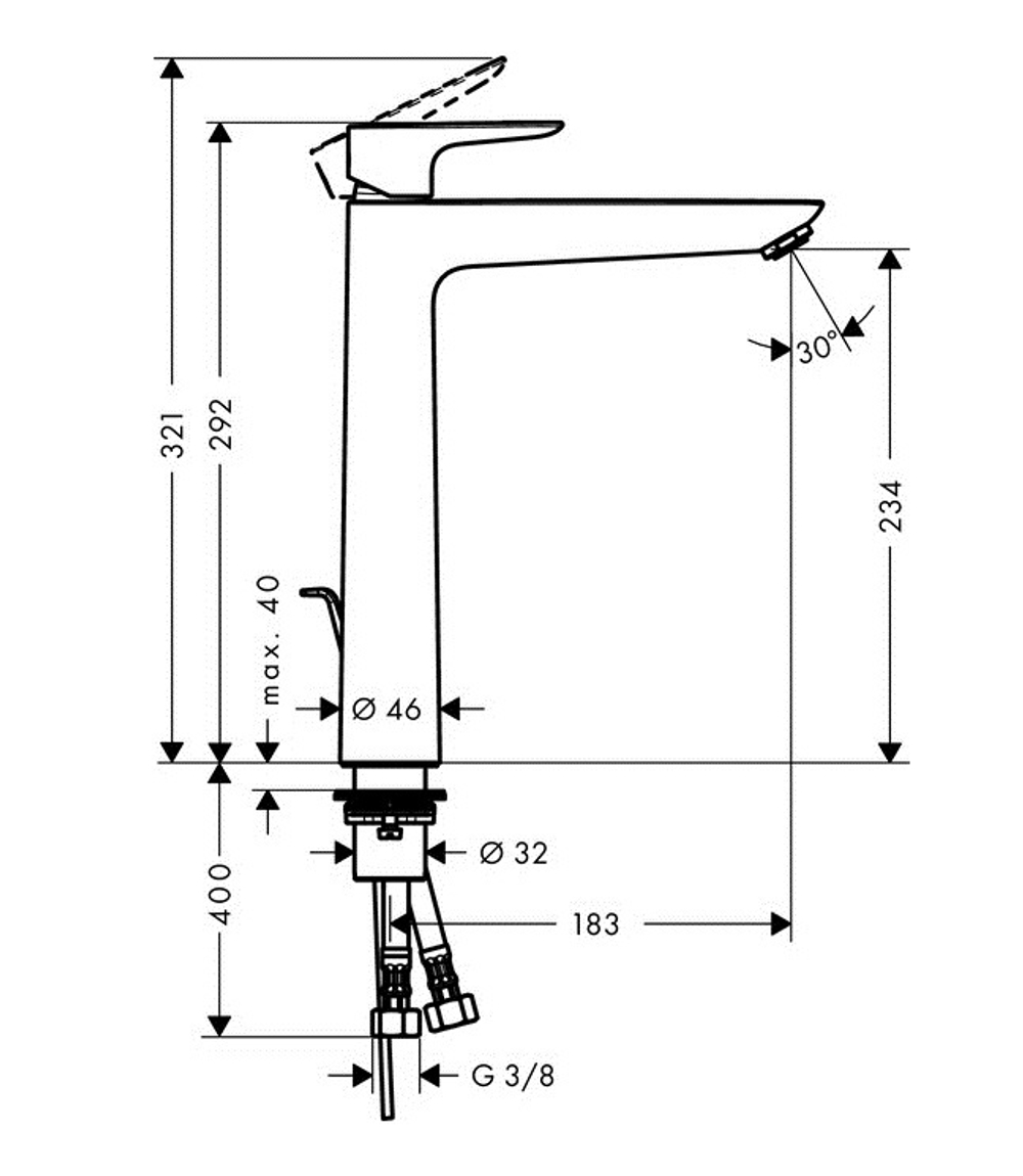 Смеситель 71716000 Hansgrohe Talis E 240 для раковины