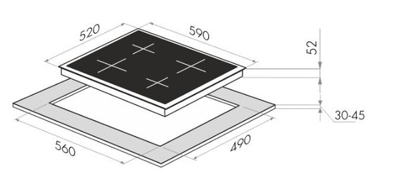 Варочная поверхность Maunfeld EVCE.594-BK