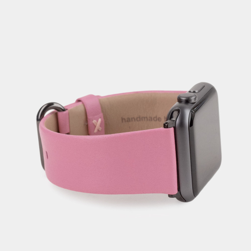Ремешок для Apple Watch 40/41/42 mm из кожи теленка, розового цвета