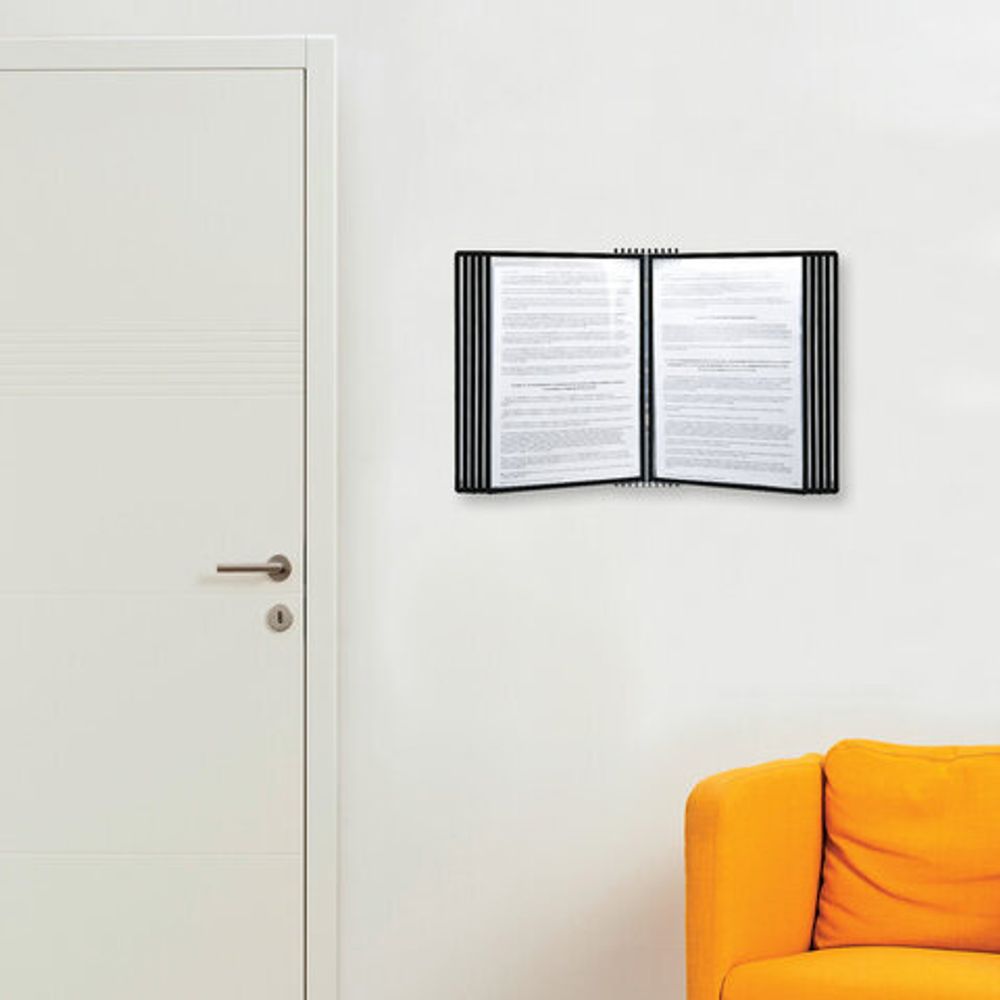 Демосистема настольная/настенная на 10 панелей, с 10 черными панелями А4, STAFF "Profit", 238218