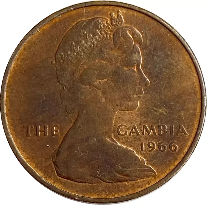 1 пенни 1966 Гамбия