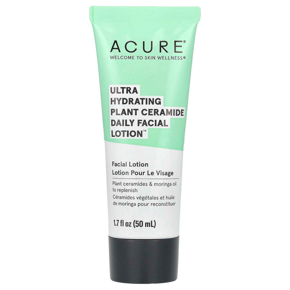 ACURE, Ultra Hydrating Plant Ceramide Daily Facial Lotion, ультраувлажняющий лосьон для лица с растительными керамидами для ежедневного ухода, 50 мл (1,7 жидк. унции)