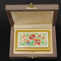 Визитница "Русские узоры" №2 (роспись Палех)