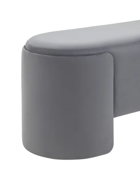 Банкетка Taks 115х41 см, серый велюр