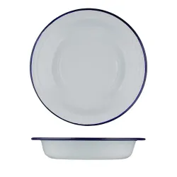 Салатник 600 мл d 18,9 см h3,6 см Blue Rim эмалированая сталь SUNNEX [1]