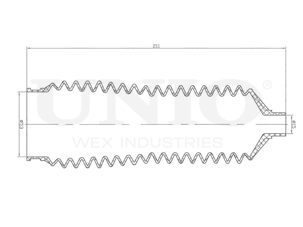 Пыльник рулевой рейки UNIO DUC-20019
