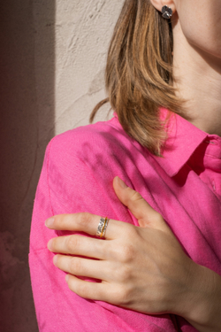 E.Tolstaya Кольцо битое M с латунью