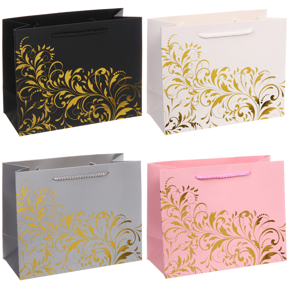 Пакет подарочный «Блестящий орнамент» 23*18*10 см, микс