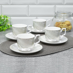 Чайный набор 8 предметов 230мл "Marble"