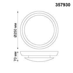 357930 OVER NT19 133 белый гипс Накладной светильник IP20 LED 3000К 4W 220V CAIL