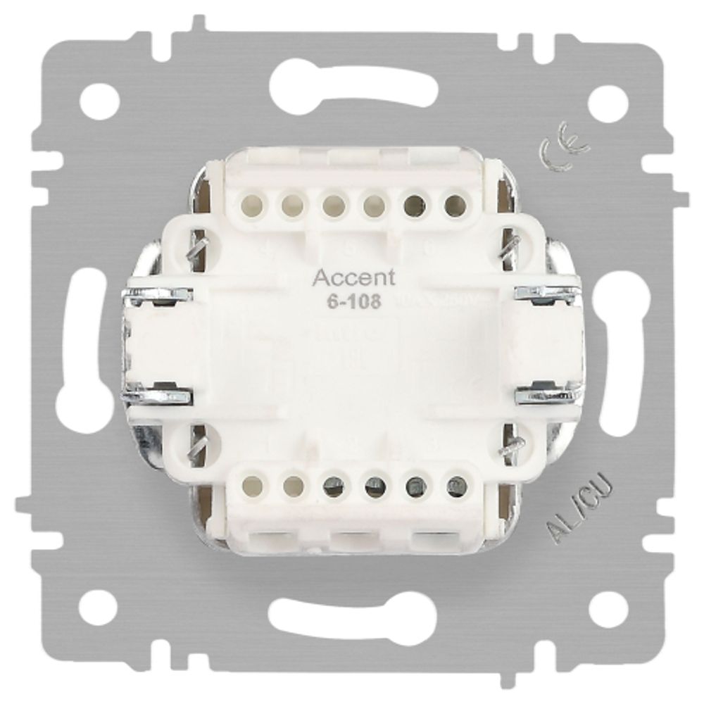 Переключатель перекрестный Intro Accent 6-108-10 10А-250В IP20 СУ AL/CU венге | Intro