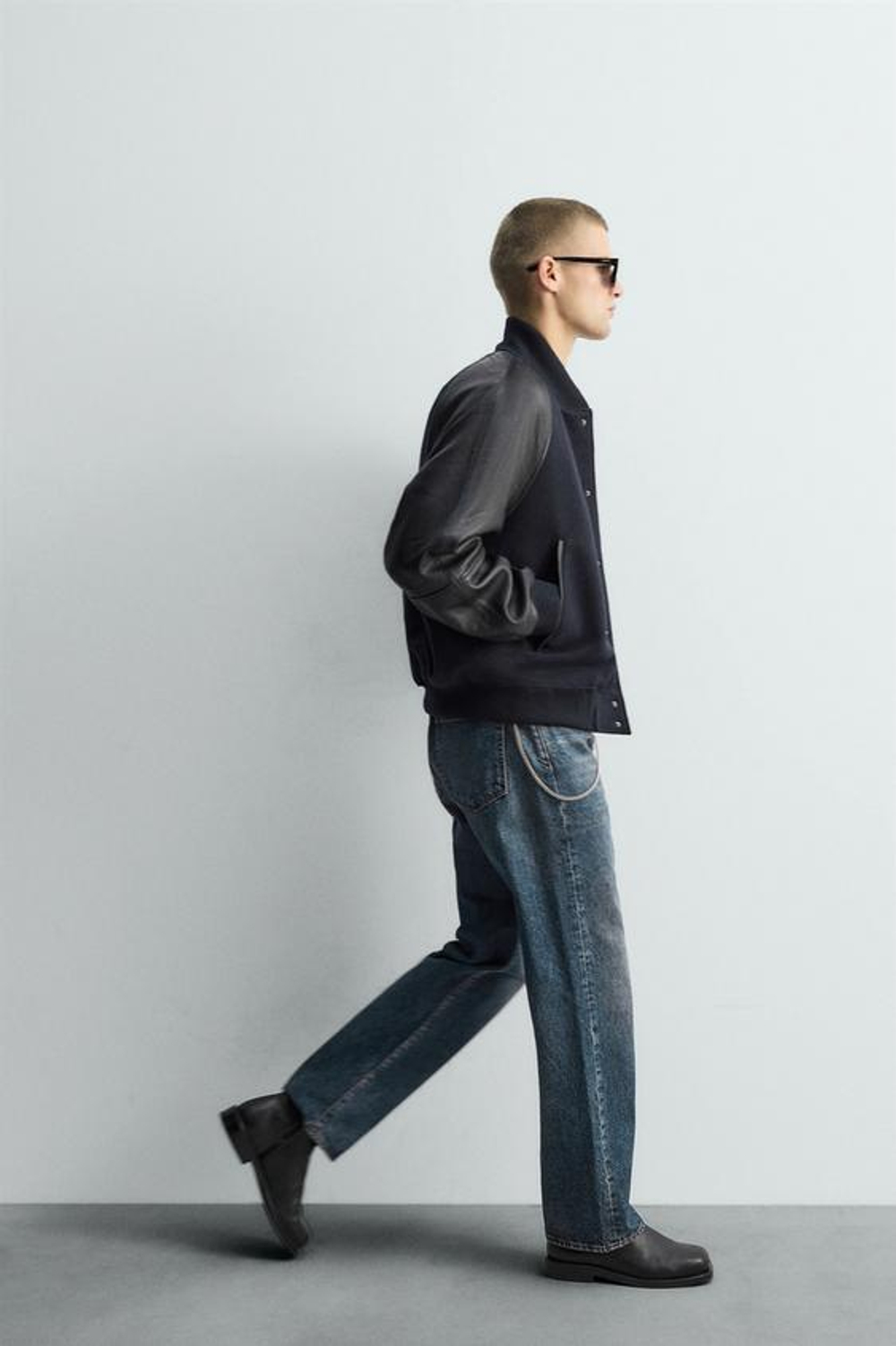 ZARA ДЖИНСЫ ПРЯМОГО КРОЯ ДЛИНОЙ ДО ЩИКОЛОТКИ - LIMITED EDITION, СИНИЙ