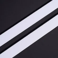 Резинка широкая, белая/черный кант 25 мм, Германия