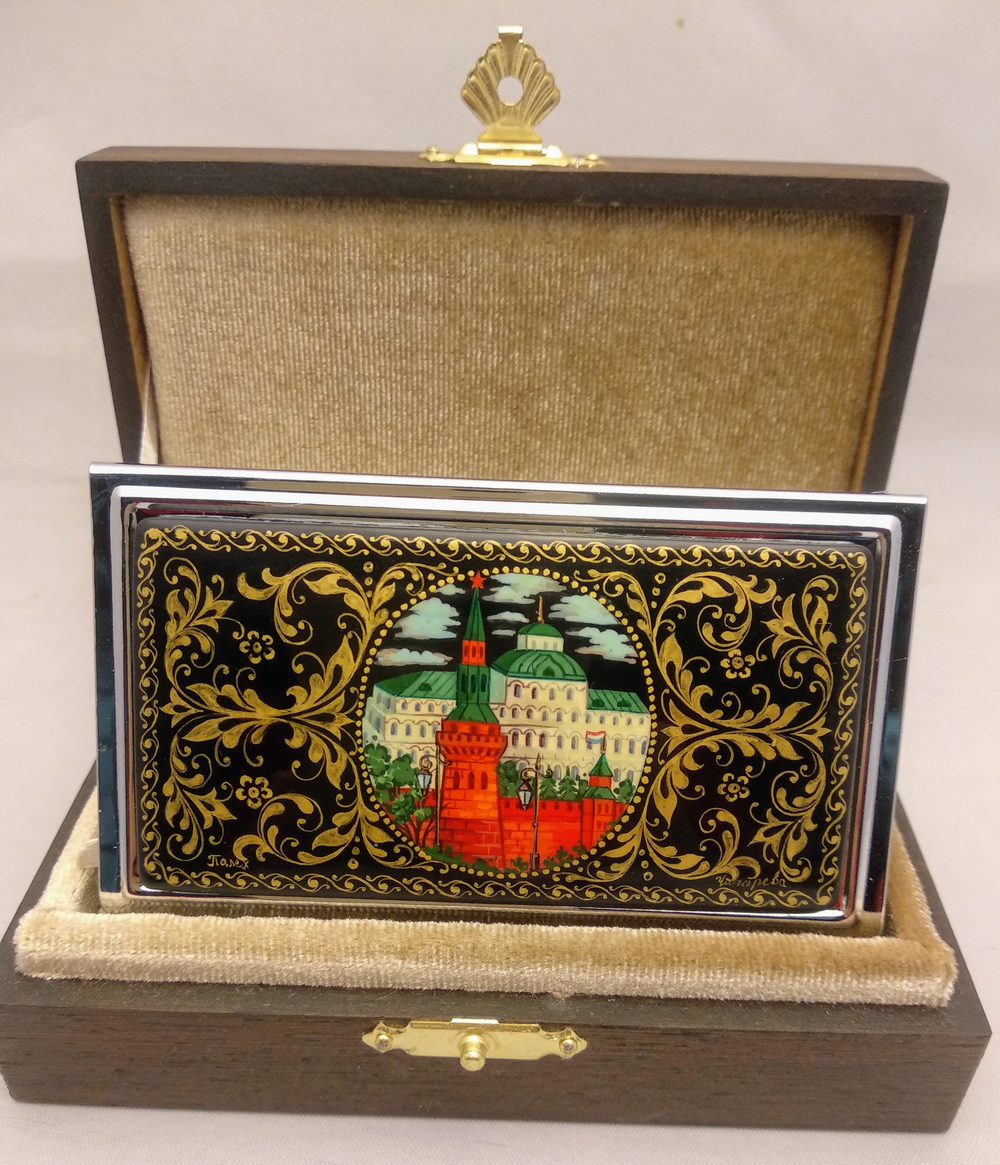 Визитница персональная "Москва" №5 (роспись Палех)