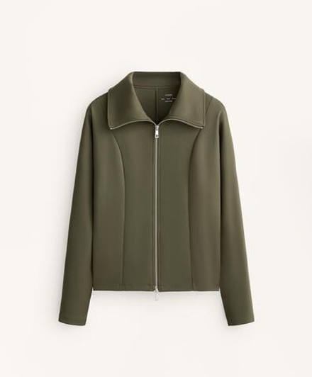 Oysho Куртка с двойной застежкой-молнией, хаки