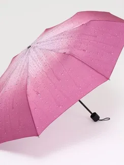 Зонт механический «Капли дождя», 4 сложения, 8 спиц, R = 48 см, цвет МИКС