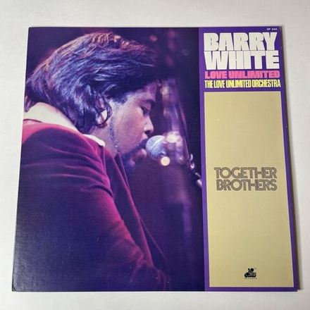 Винтажная виниловая пластинка LP Barry White, The Love Unlimited Orchestra Together Brothers (Japan 1974) (No Obi) Here Comes The Man