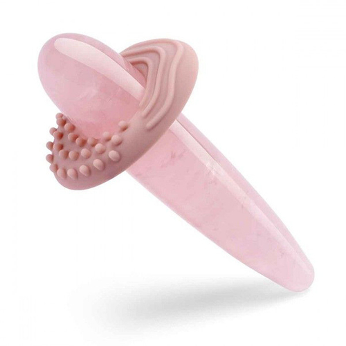 Массажер 17,7см из розового кварца Le Wand Crystal Slim Wand LW-033-RQ