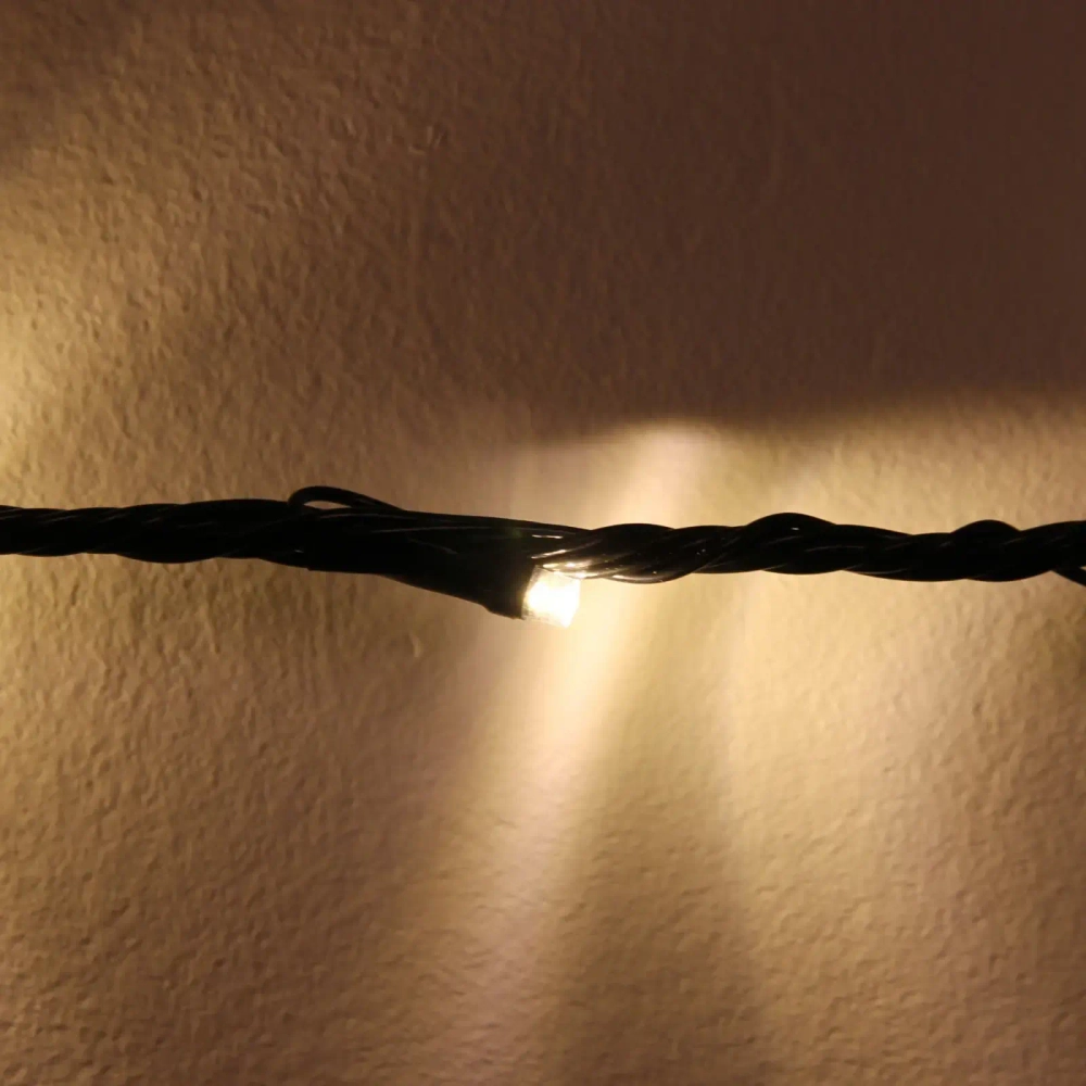 Гирлянда для улицы «Водопад» нить 7м 80 ламп LED чёрный провод, 8 реж, IP-54, Теплый белый (возможность соединения)