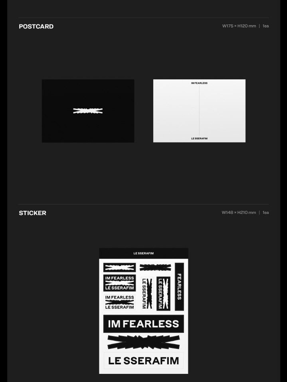 Альбом LE SSERAFIM - FEARLESS 1st Mini Album 2 Version SET