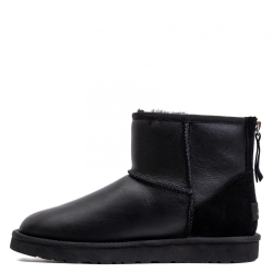 UGG Mens Classic Mini Zip Metallic Black