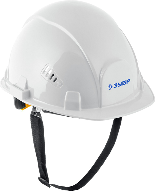 Защитная каска ЗУБР ФОРТ укороченный козырёк, храповый механизм, слоты для крепления наушников и щитков