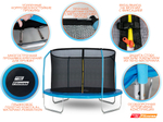 Батут StartLine Fitness 10 футов (305 см) с внутренней сеткой и лестницей