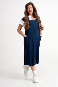 Офисный сарафан 2996ЛЕ, Серо-голубой #87СГ082996ЛЕ