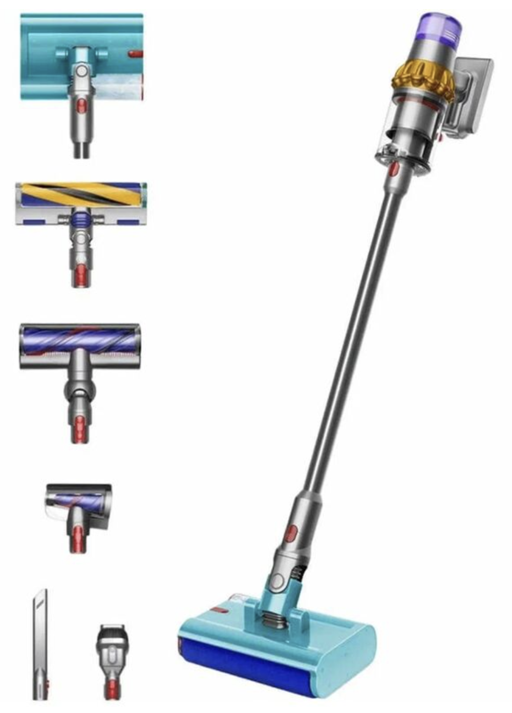 Беспроводной пылесос Dyson V15s Detect Submarine (SV47) Yellow / Nickel