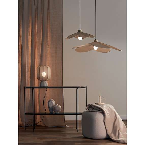 Лампа настольная texture rib, 27х39 см, бежевая