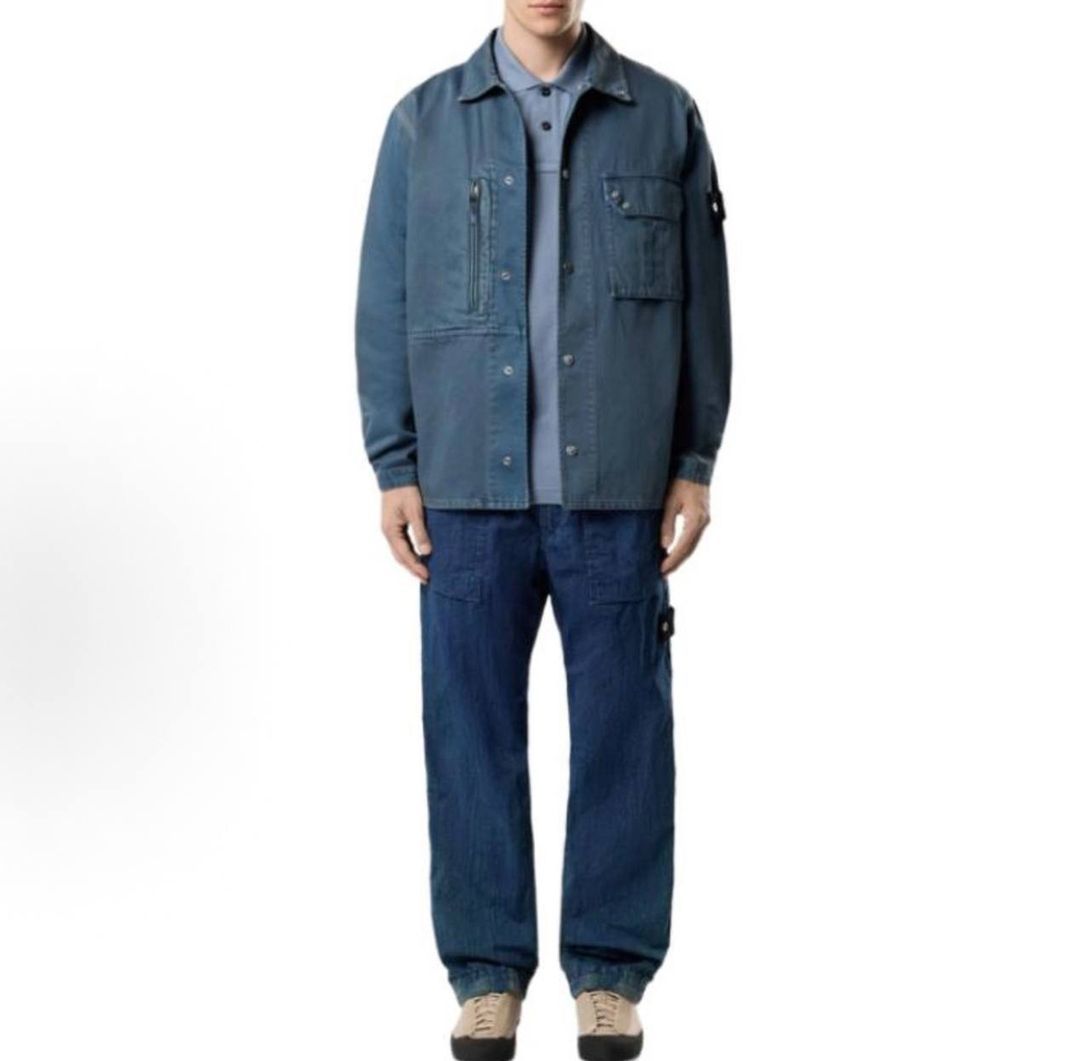Куртка Stone Island Light Bull Denim Indigo TC