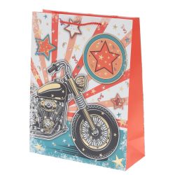 GAEM Пакет подарочный L (бумага 210г/м2, блок микс 12шт), L30 W12 H39 см, 4в.