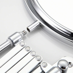 Зеркало с держателем настен, кругл, металлик, Frap, F6408