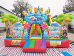 Коммерческий надувной батут с горкой «В гостях у моря» 9*5*5 м