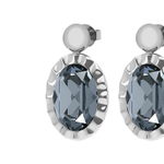 Серьги Qudo TIVOLA UNICA big (S/P) Silver night 2,65 cm 332114