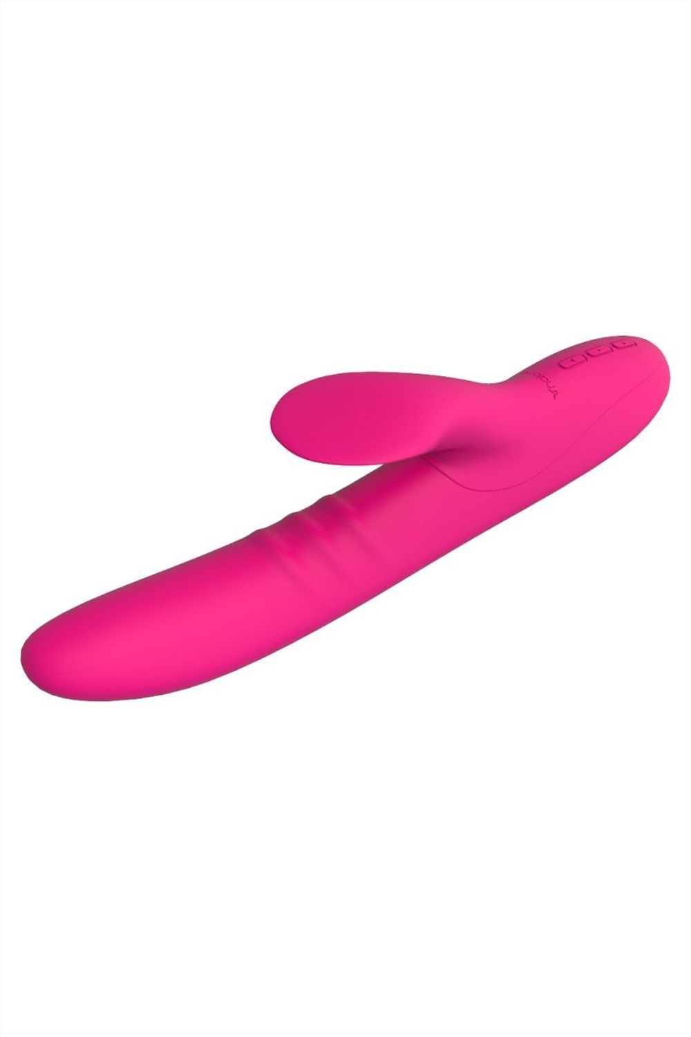 Розовый вибратор с клиторальным стимулятором Nalone Peri - 23,3 см. (Цвет: розовый)