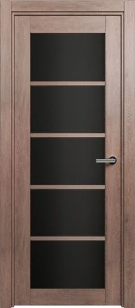 Межкомнатная дверь Status (Статус) 122 триплекс черный Дуб капуччино