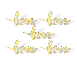 Топпер Мини надпись  "love" мини (5шт в упак) акрил