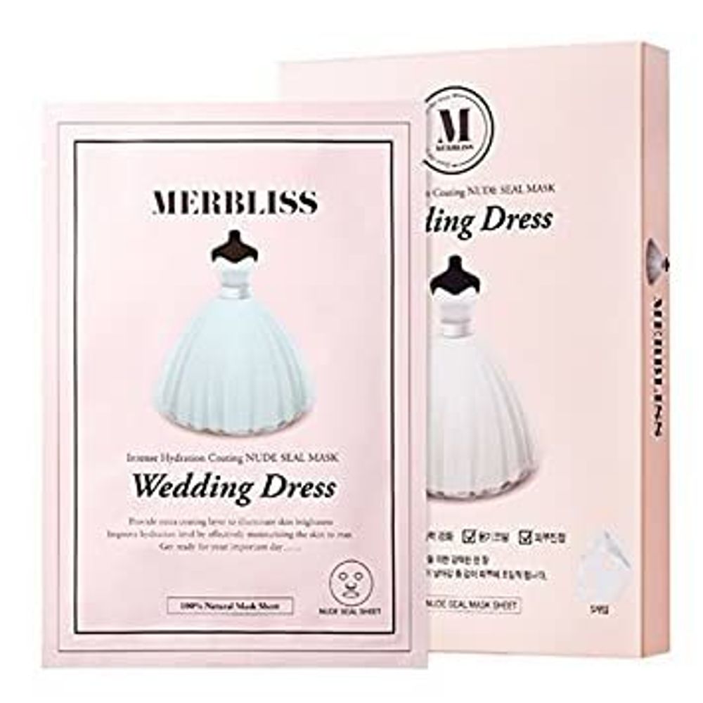 Merbliss Pearl Powder Wedding Dress Mask 5ea