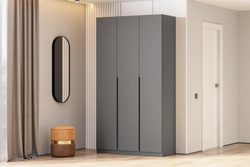 Шкаф распашной (5 полок + штанга) ШК 5 (1200), Графит