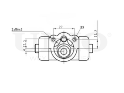 Цилиндр тормозной колесный UNIO BRC-20561