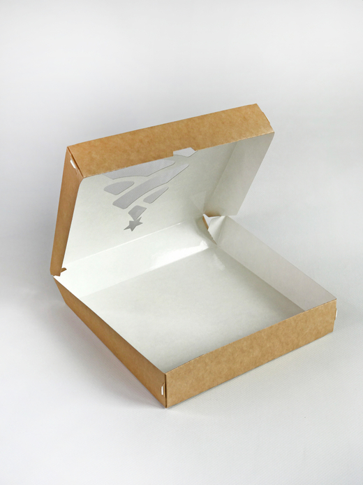 Коробка с окошком "Елка" 20 х 20 х 4 см