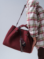 Замшевая сумка с матрешкой Vasilisa DBR 31210 махагон